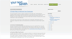 Desktop Screenshot of blog.yournextseven.com